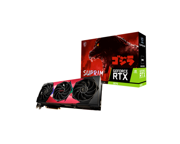 GeForce RTX 3070 SUPRIM SE 8G LHR x ゴジラメモリクロック14000MHz