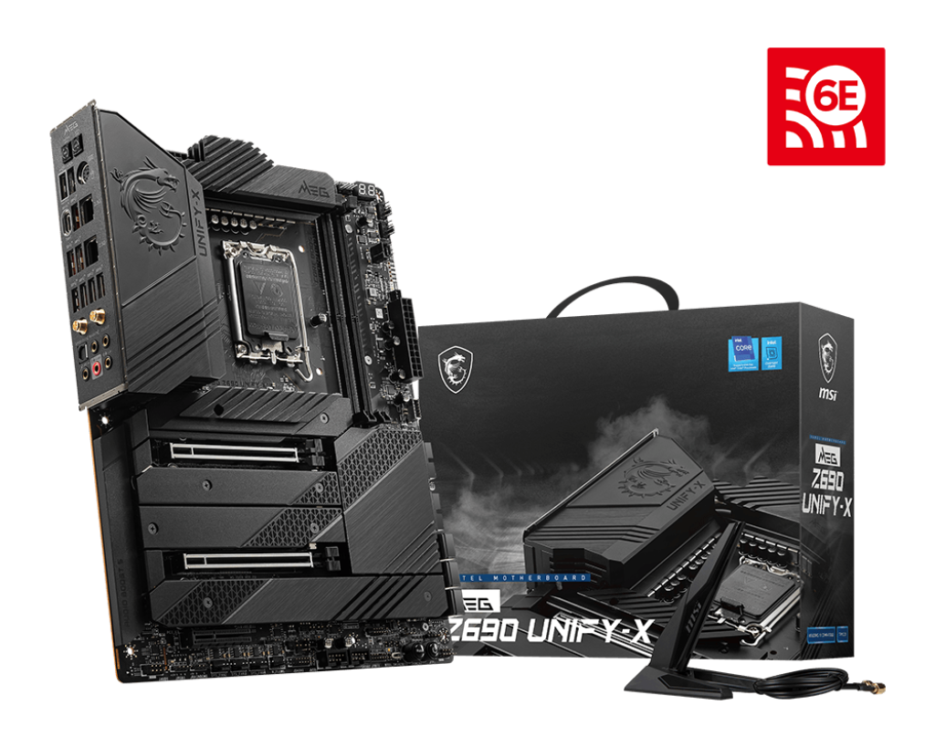 Msi Meg Z690 Unify X Gaming Motherboard Atx Intel 12th Gen Processors 19 2 Phase Ddr5 Pcie 5 0