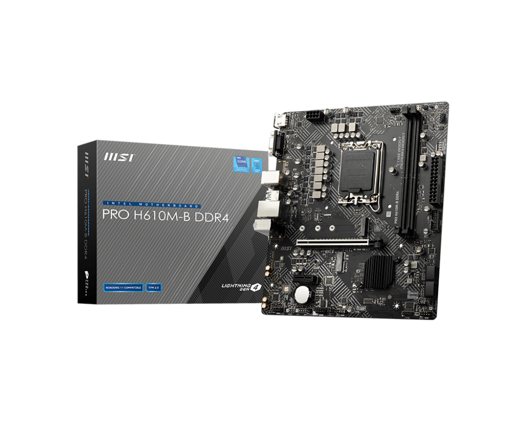 PRO H610M-B DDR4 Motherboard M-ATX - Intel 12th Gen Processors