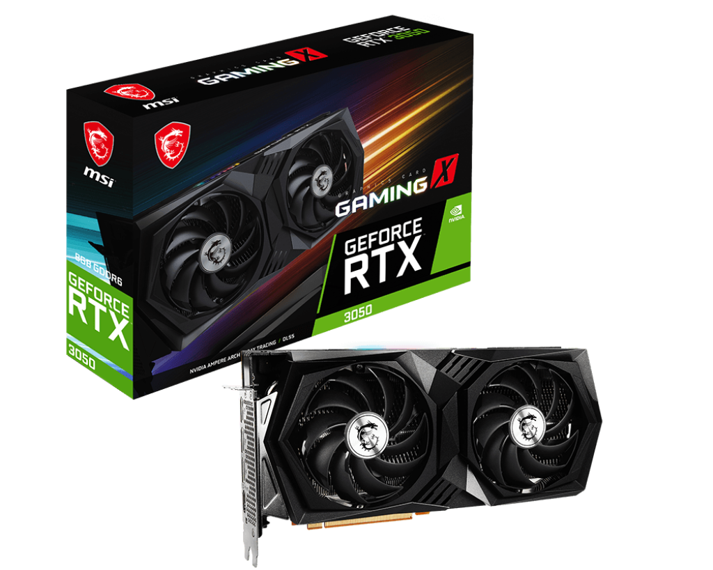 MSI Carte Graphique RTX 3050 Gaming X 8GB GDDR6 Noir