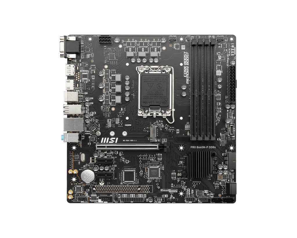 PRO B660M-P DDR4 Motherboard M-ATX - Intel 12th Gen Processors