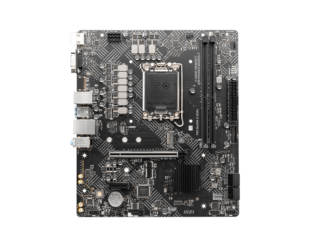 PRO B660M-E DDR4 Motherboard M-ATX - Intel 12th Gen Processors