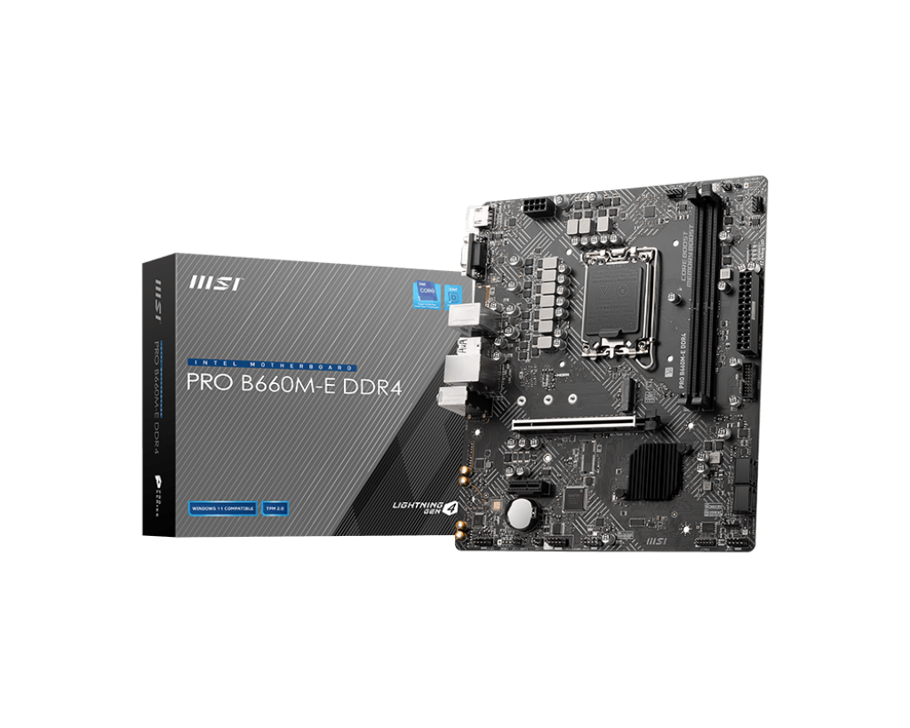 Carte mère Msi Carte Mère Pro B660M-P 7D24-005R Intel Core i9 DDR4 LGA1700  Micro ATX 4600MHz Noir