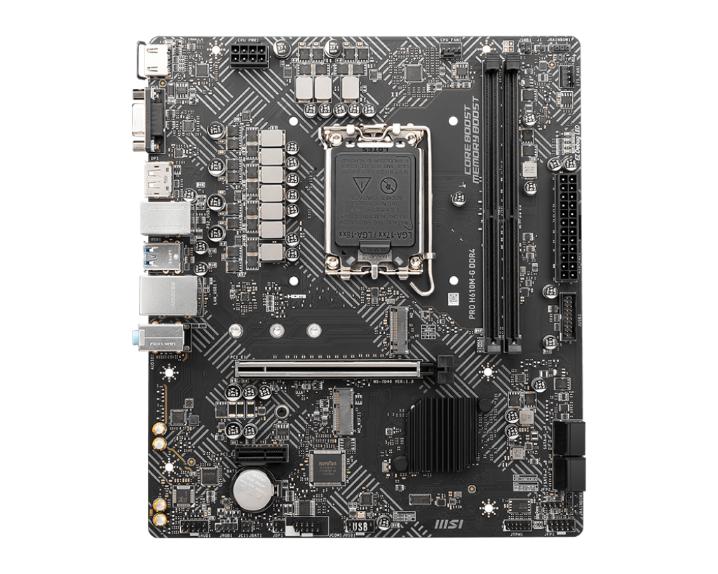 PRO H610M-G DDR4 Motherboard M-ATX - Intel 12th Gen Processors