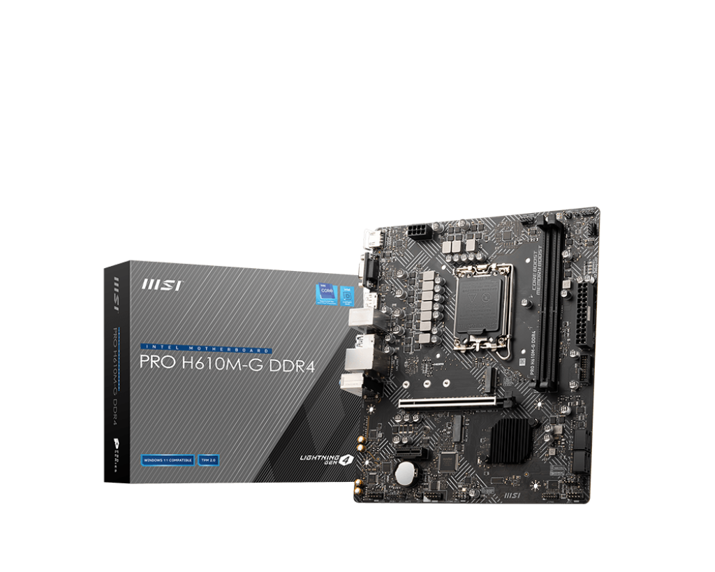 PRO H610M-G DDR4 Motherboard M-ATX - Intel 12th Gen Processors