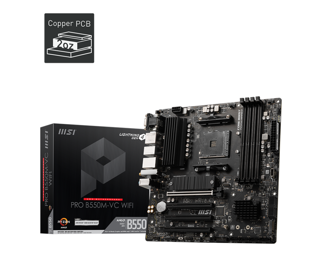 ASUS Prime B550M-K AMD AM4 Zen 3 Ryzen 5000 & 3rd Gen Ryzen Micro-ATX  Motherboard (PCIe 4.0, ECC Memory, 1Gb LAN, Dual M.2, USB 3.2 Gen 2  Type-A,HDMI