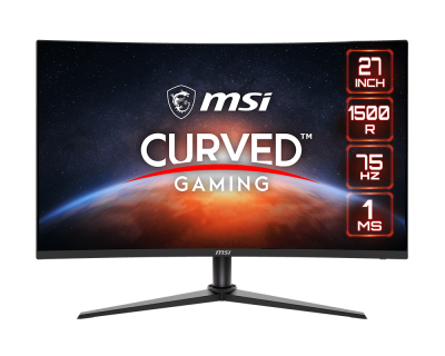 G274CV Curved Gaming Monitor - 27 Inch, 1ms Response Time, 1500R, 75Hz,  Free-Sync