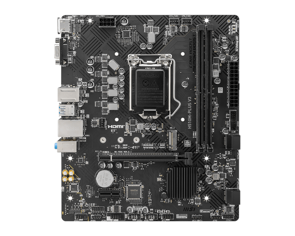 MSI H510M PLUS V3 Micro ATX MOTHERBOARD 10th Gen DDR4 64GB