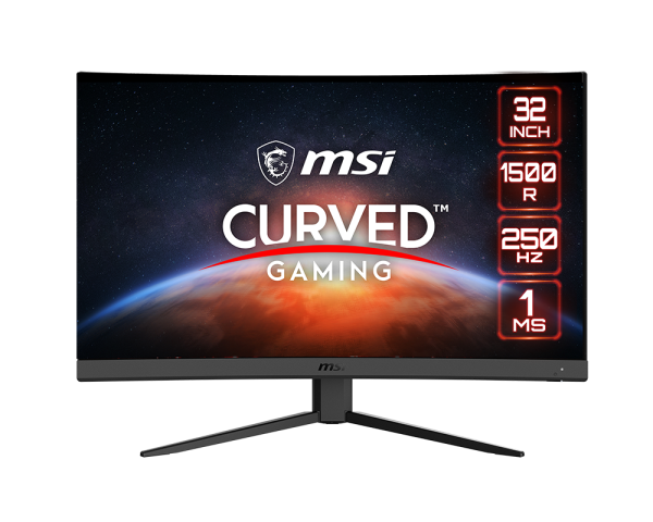 MSI G32C4X 32 Curved Gaming Monitor - 1500R 1920 x 1080 VA Panel, 250Hz /  1ms, AMD FreeSync Premium