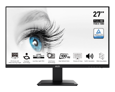  ASUS 27 Inch Monitor - 1080P, IPS, Full HD, Frameless, 100Hz,  1ms, Adaptive-Sync, for Working and Gaming, Low Blue Light, Flicker Free,  HDMI, VESA Mountable, Tilt - VA27EHF,Black : Electronics