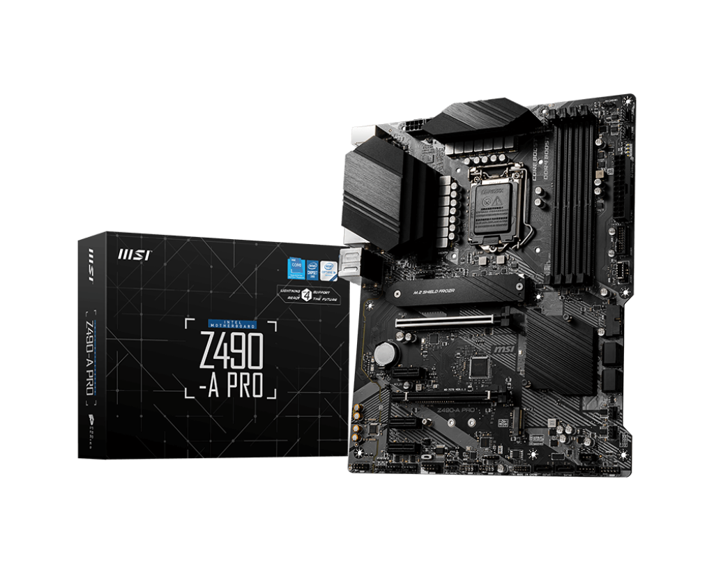 MSI Z490-A PRO ProSeries Motherboard (LGA 1200, Intel 10th Gen, M.2, USB  3.2 Gen 2, DDR4, CFX, Gigabit LAN, HDMI, DisplayPort, ATX) : :  Electronics