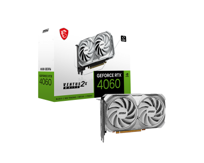 年末のプロモーション大特価！ VENTUS 4060 RTX™ GeForce MSI 2X 8G WHITE グラフィックボード・グラボ・ビデオカード