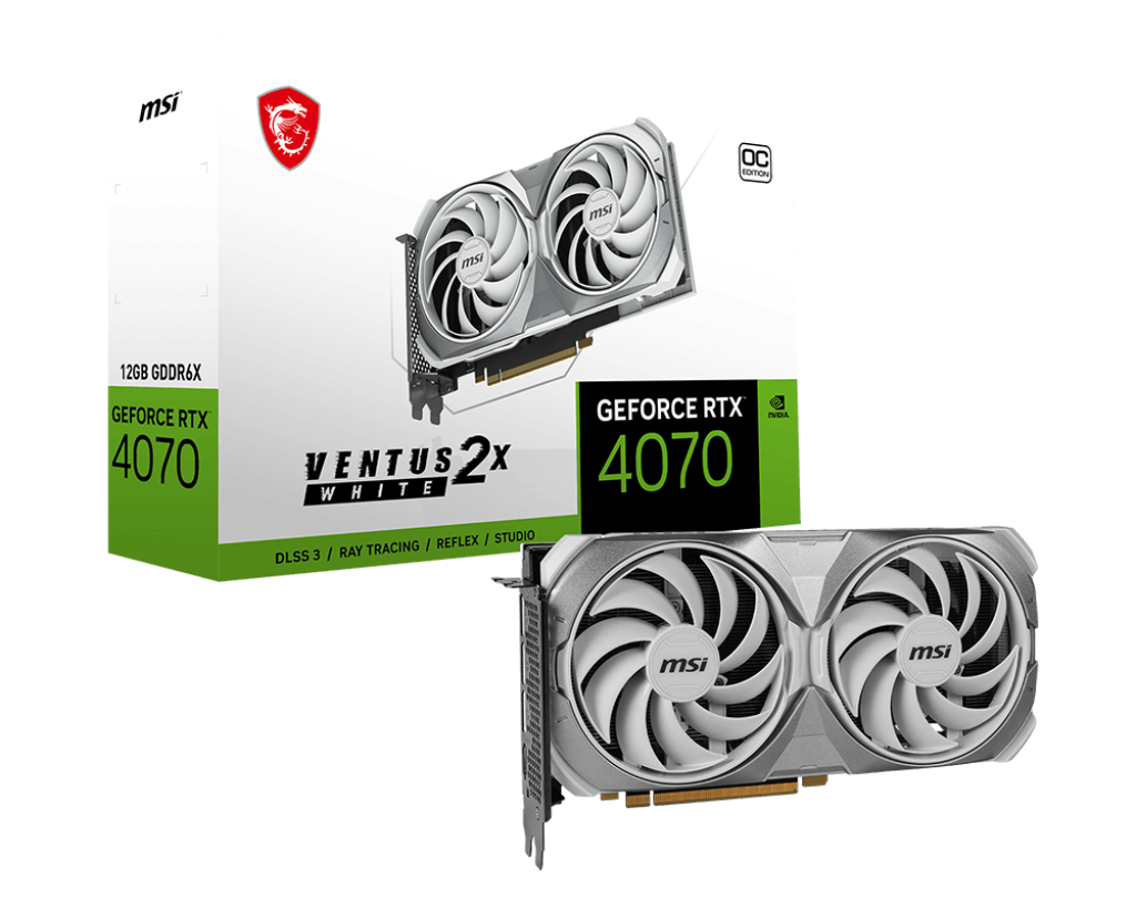 MSI GeForce RTX™ 4070 VENTUS 2X WHITE 12G OC
