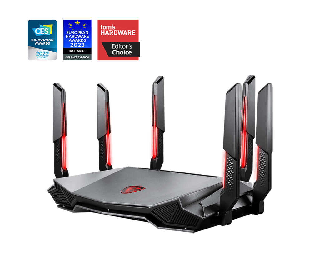 Routeur gaming tribande MSI RadiX AXE6600 WiFi 6E