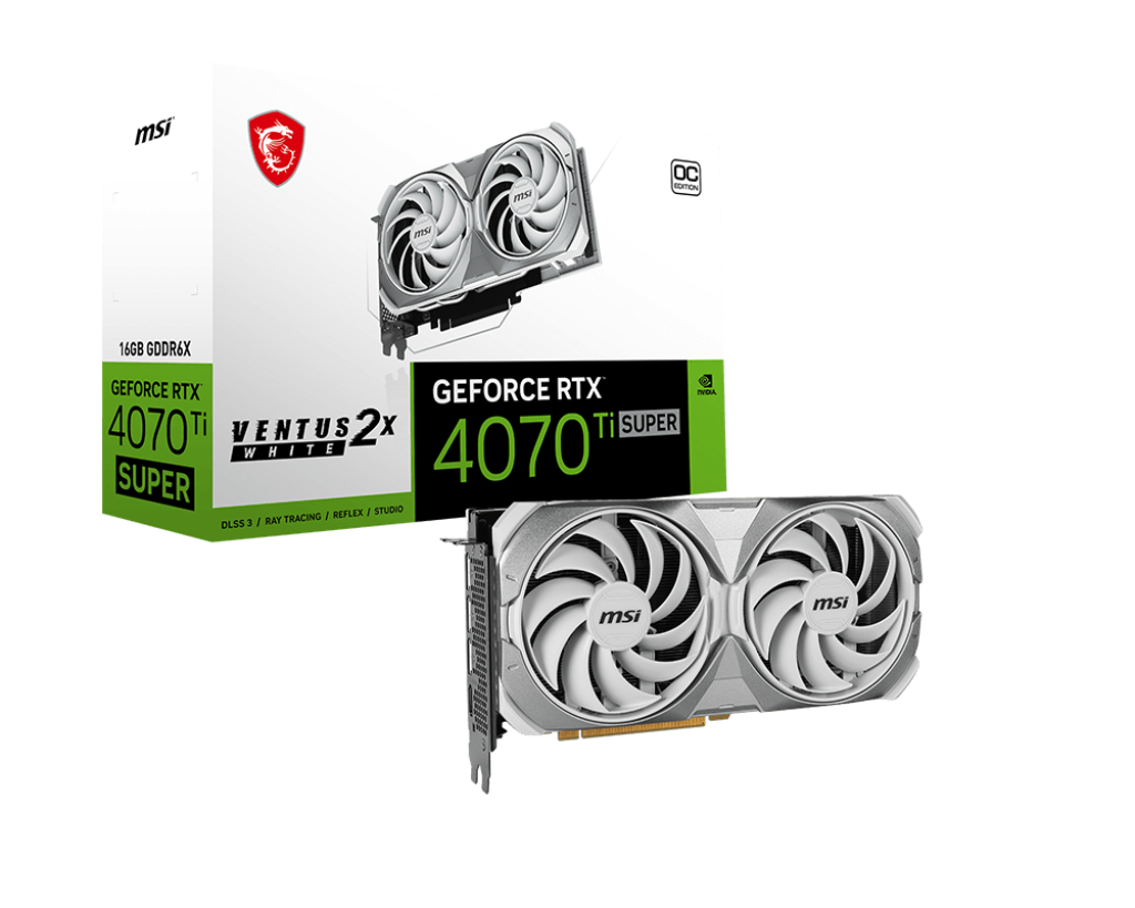 MSI GeForce RTX™ 4070 Ti SUPER 16G VENTUS 2X WHITE OC