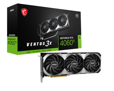 MSI GeForce RTX™ 4060 Ti 8G VENTUS 3X E1 OC
