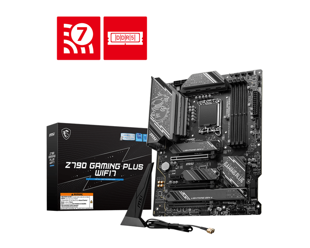 MSI Z790 GAMING PLUS WIFI7, ATX - Intel 14th /13th/12th Gen - 14