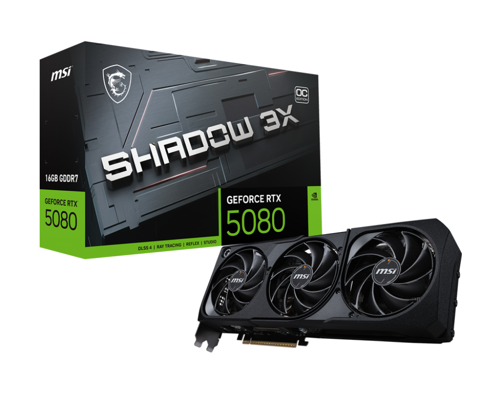 MSI GeForce RTX 5080 16G Ventus 3X OC Plus - Scheda Grafica 16GB GDDR7 PCIe 5.0