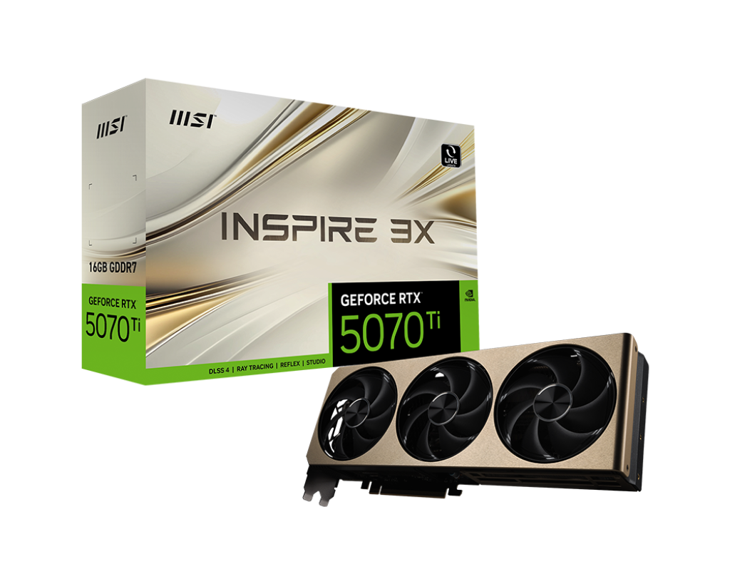 【美品良好】MSI GeForce RTX 5070 INSPIRE 軽度傷 MSI GeForce RTX™ 5070 12G INSPIRE 3X OC