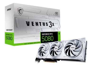 MSI GeForce RTX™ 5080 16G VENTUS 3X OC WHITE MSI GeForce RTX™ 5080 16G VENTUS 3X OC WHITE