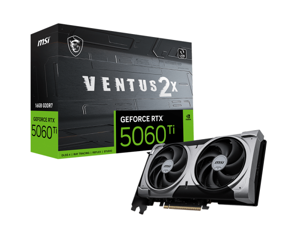 MSI GeForce RTX™ 5060 Ti 16G VENTUS 2X PLUS MSI GeForce RTX™ 5060 Ti 16G VENTUS 2X PLUS