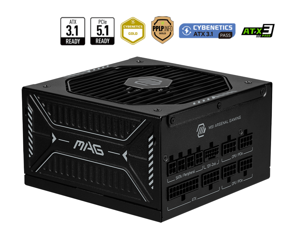 電源ユニット MSI MAG A850 GL80PLUSGOLD ATX3.1/PCIE5.1 e-zoa.com｜[MSI (エムエスアイ)] PC電源ユニット 850W 80PLUS GOLD