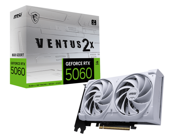 MSI GeForce RTX™ 5060 8G VENTUS 2X WHITE