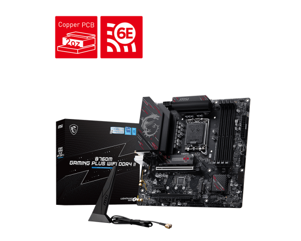 【未使用品】MSI B760M GAMING PLUS WIFI DDR4 MSI B760M GAMING PLUS WIFI - Intel 14th/13th/12th Gen -12
