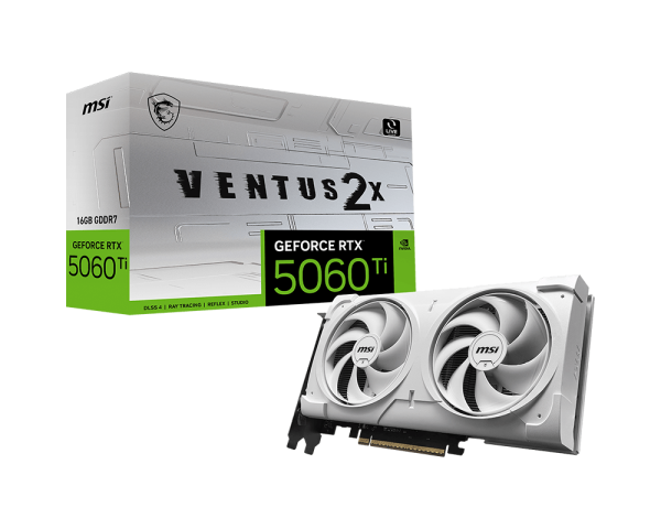MSI GeForce RTX™ 5060 Ti 16G VENTUS 2X WHITE PLUS