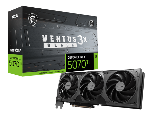 MSI GeForce RTX™ 5070 Ti 16G VENTUS 3X BLACK