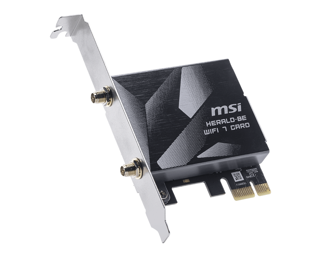 MSI HERALD BE9400 WiFi 7 PCIe Card 内蔵無線L MSI HERALD BE9400 WiFi 7 PCIe Card