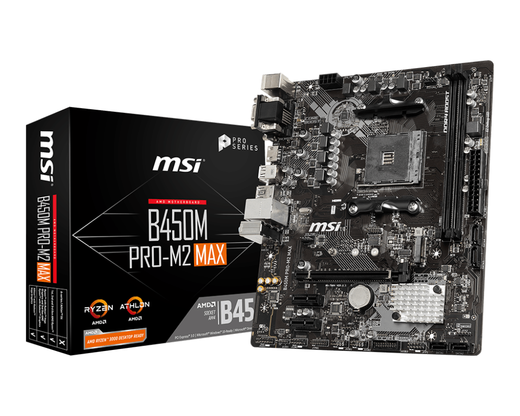 MSI B450 GAMING PLUS MAX AM4 ATX Motherboard, Ryzen 3000 Processor Ready  B450GPLMAX