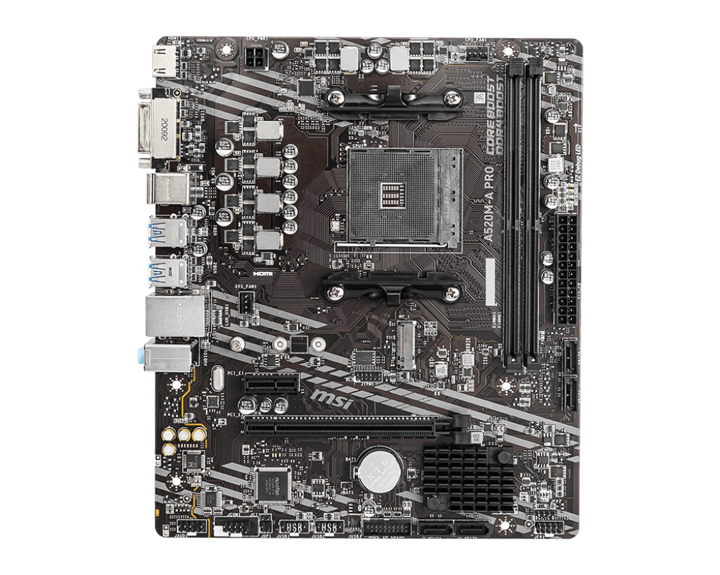 MSI A520M-A PRO Motherboard (AMD Ryzen 3000 3rd Gen AM4, DDR4, M.2 