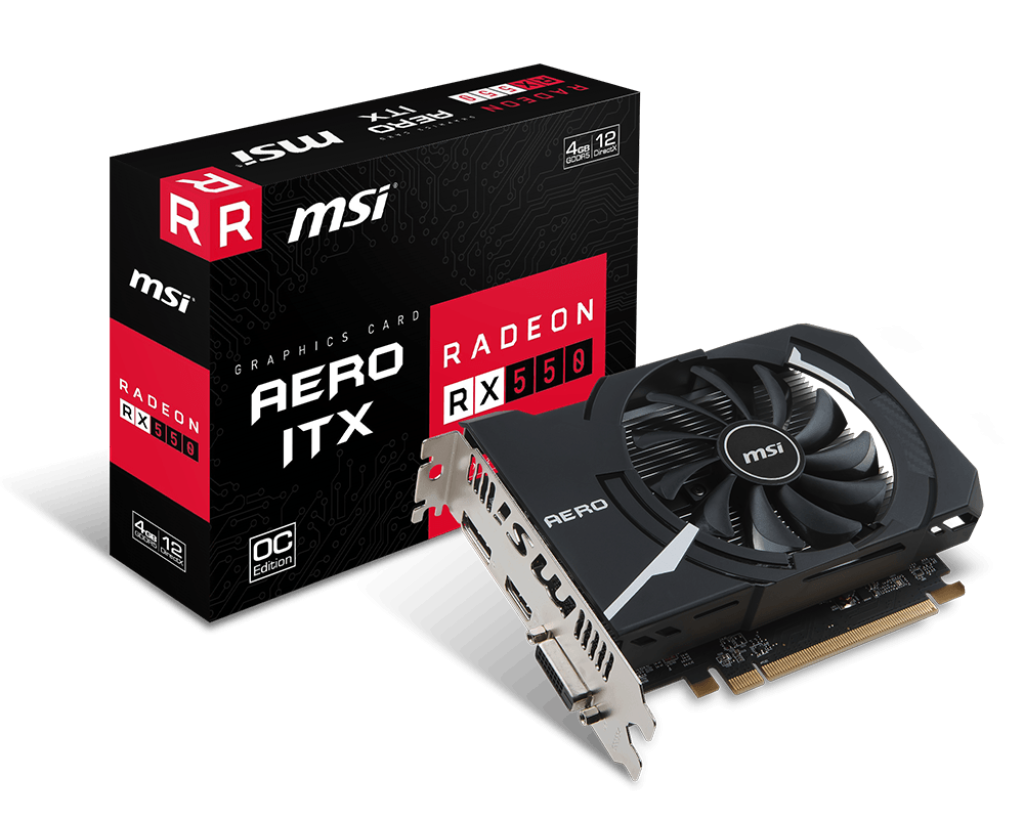 Radeon RX 550 AERO ITX 4G OC Radeon RX 550 AERO ITX 4G OC