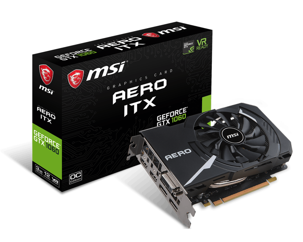 Specification GeForce GTX 1060 AERO ITX 3G OC | MSI Canada