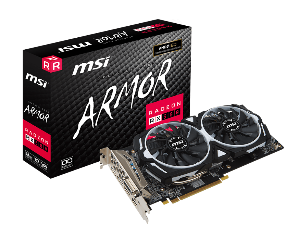 Specification Radeon RX 580 ARMOR 8G OC | MSI Global - The Leading Brand in  High-end Gaming u0026 Professional Creation