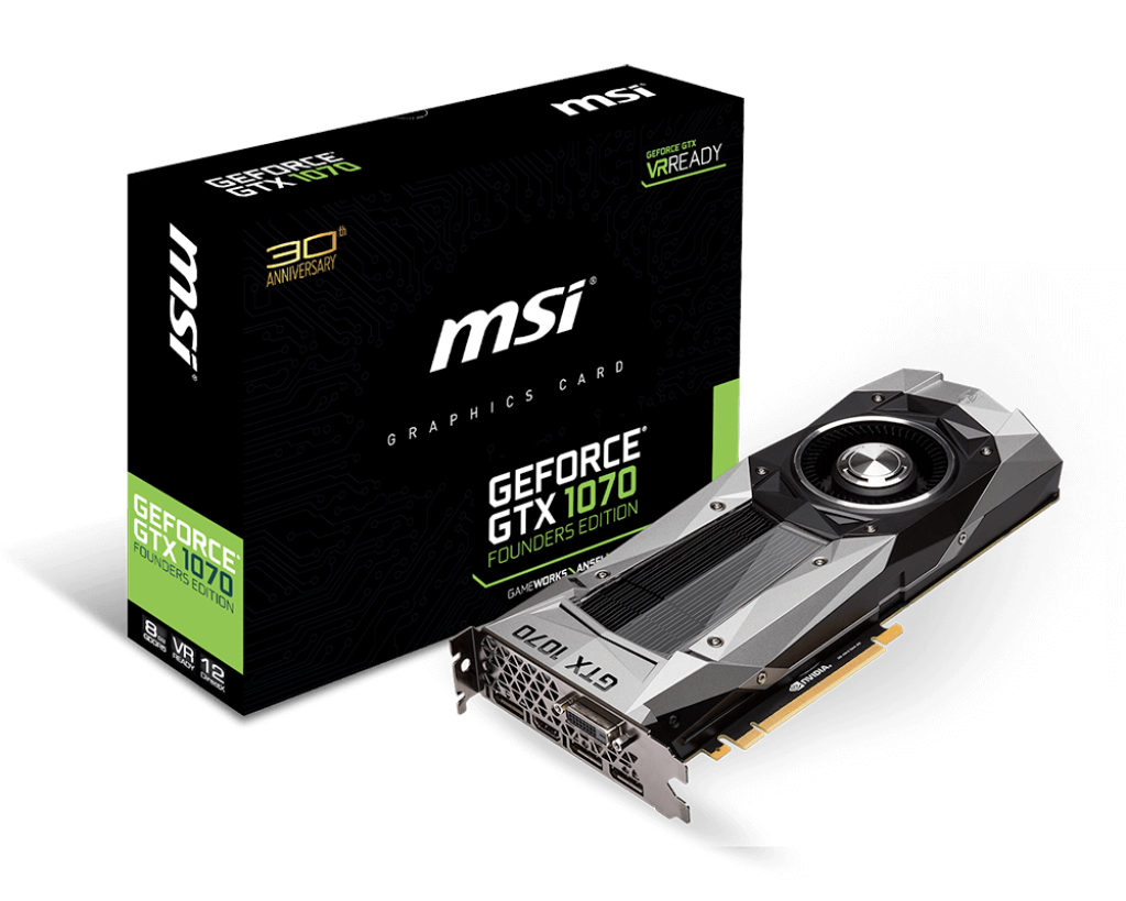 Specification GeForce GTX 1070 Founders Edition MSI Global The