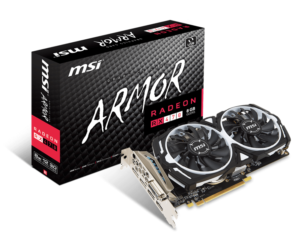 Specification Radeon RX 470 ARMOR 8G | MSI Global - The Leading 