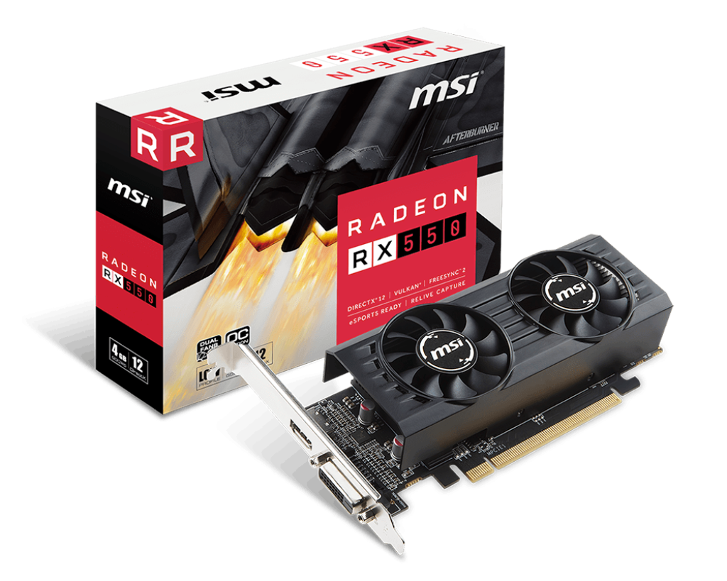 Specification Radeon RX 550 4GT LP OC | MSI Global - The Leading 