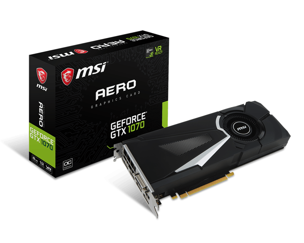 Specification GeForce GTX 1070 AERO 8G OC MSI USA