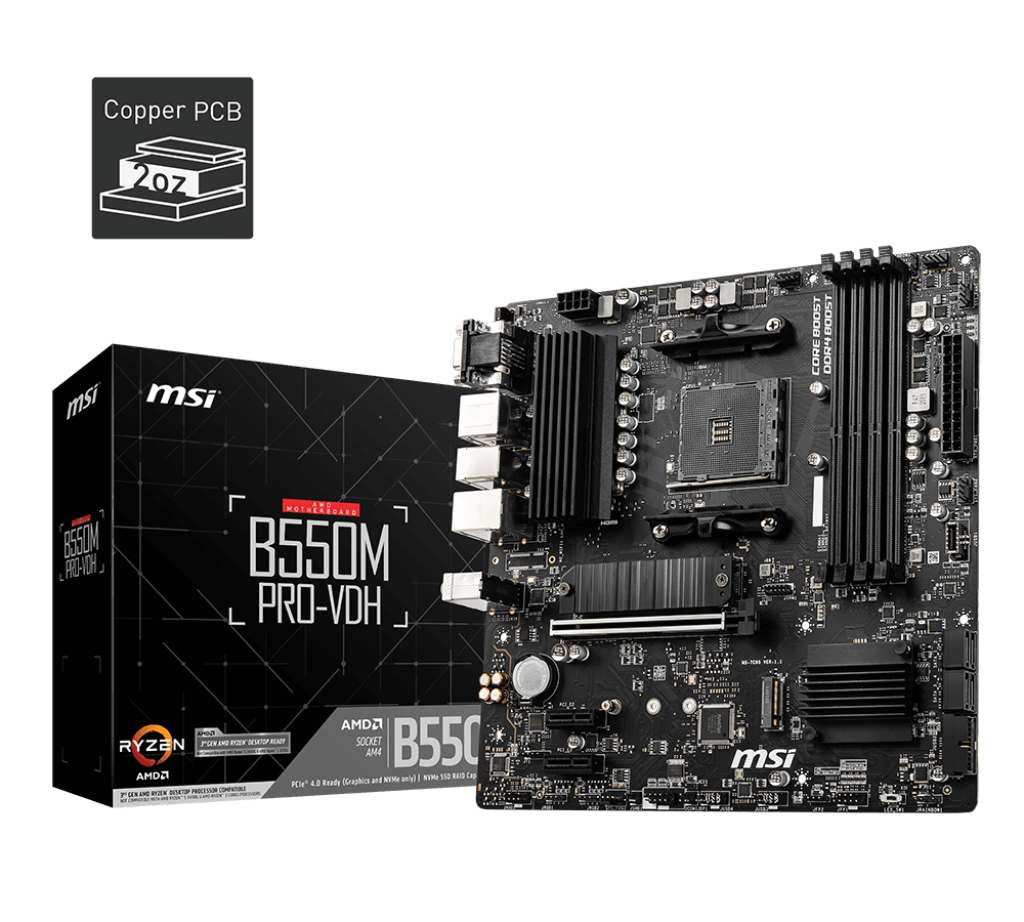 B550 Motherboard For 5500 Cpus Msi B550m Pro-vdh Wifi Socket Am4 Amd B550  Ddr4 128gb Pci-e 4.0 M.2 Sata Iii Hdmi Micro Atx - Motherboards - AliExpress