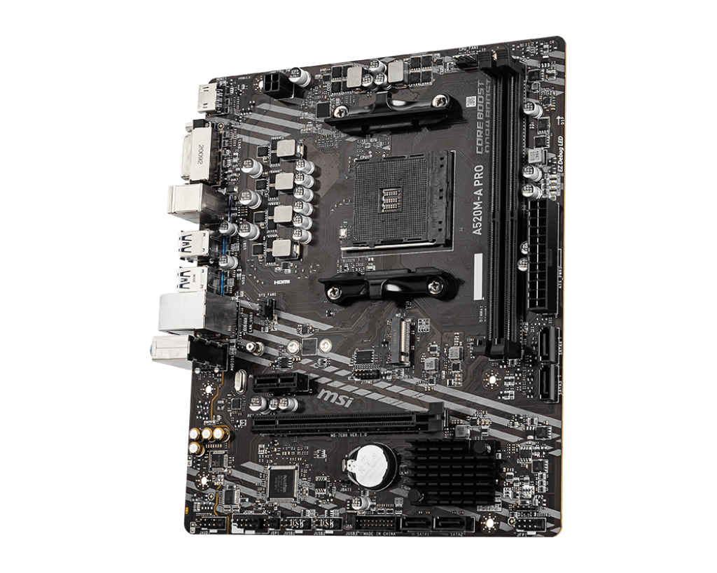 MSI A520M-A PRO Motherboard (AMD Ryzen 3000 3rd Gen AM4, DDR4, M.2