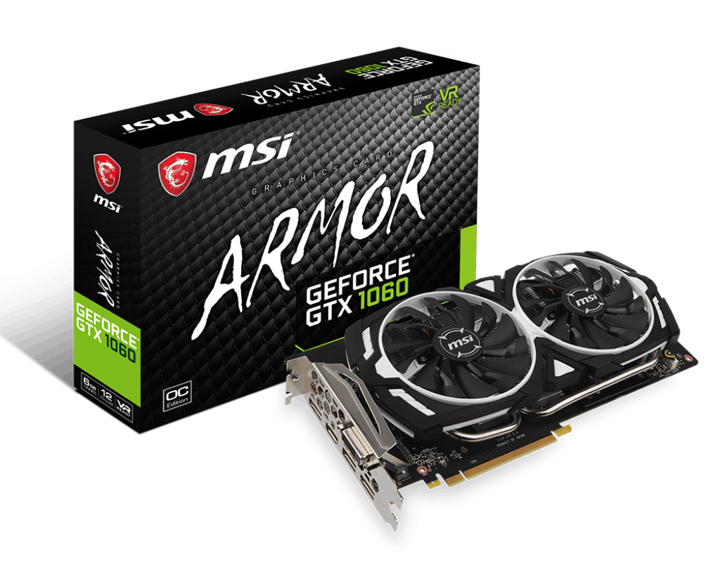 Specification GeForce GTX 1060 ARMOR 6G OC | MSI Global - The 