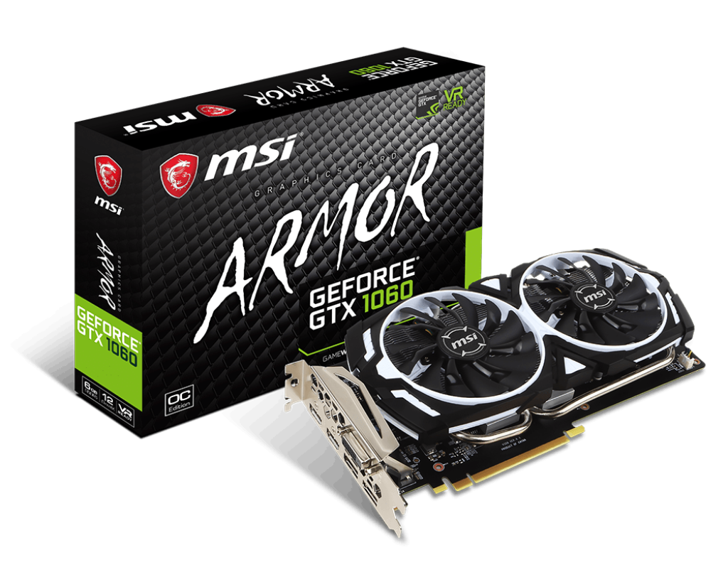 Specification GeForce GTX 1060 ARMOR 6G OCV1 | 微星科技- 高階電競
