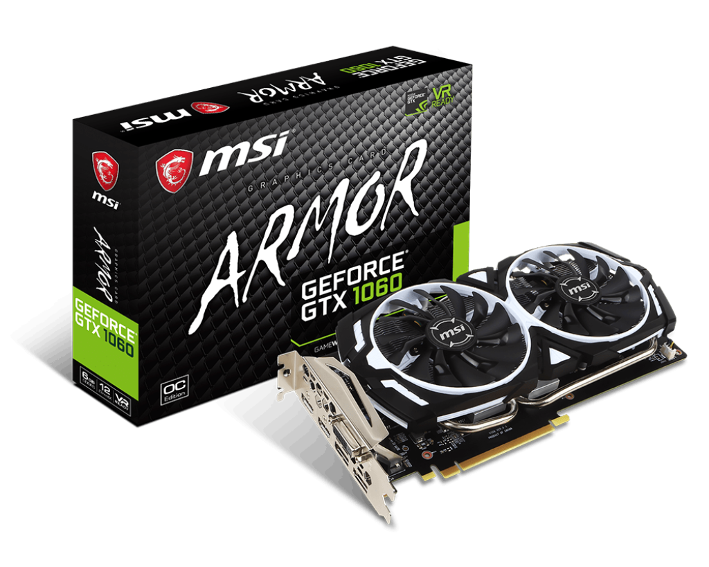 Specification GeForce GTX 1060 ARMOR 6G OCV1 | MSI Global - The Leading  Brand in High-end Gaming u0026 Professional Creation