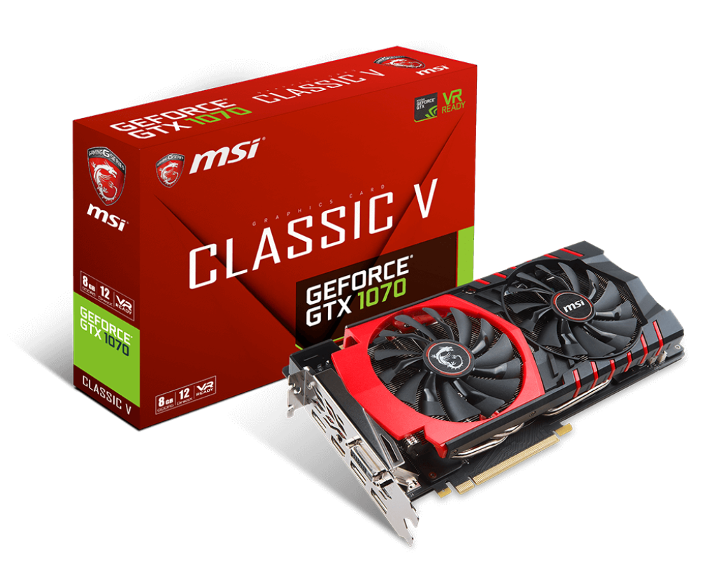 Specification GeForce GTX 1070 Classic GAMING | 微星科技- 高階電競