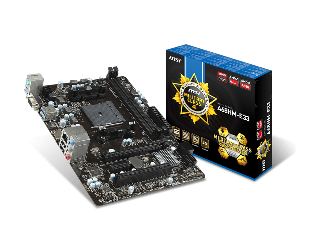AMD A4-5300 FM2 CPU/APU+2GB DDR3 RAM+MSI A68HM-E33 SATA6 USB3 HDMI Motherboard 